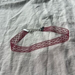 Red Lace Choker Necklace